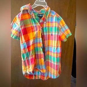 Boys button up polo shirt. Size small.